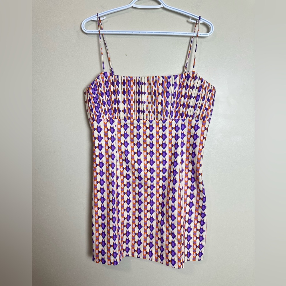 Maeve Ophelia Linen Mini Dress Size 10 Anthropologie Sleeveless Slim Dress - Picture 2 of 11
